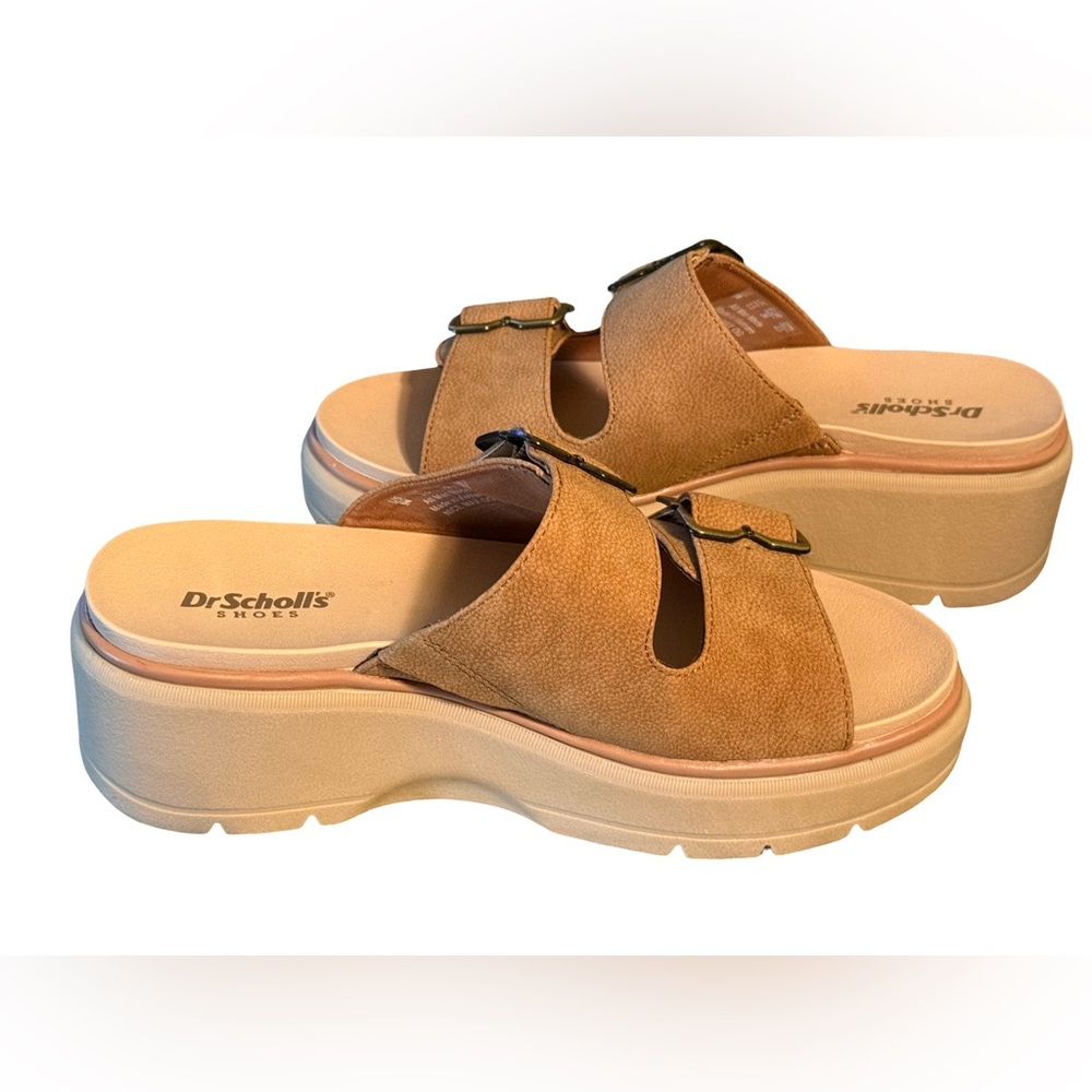 Dr Scholl’s NWT Nice Day Max OG Cushioned Tan Brown Platform Sandals (SH230) - Picture 4 of 11